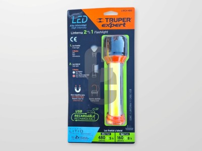 Фенер LED презареждащ се 480lm - TRUPER EXPERT